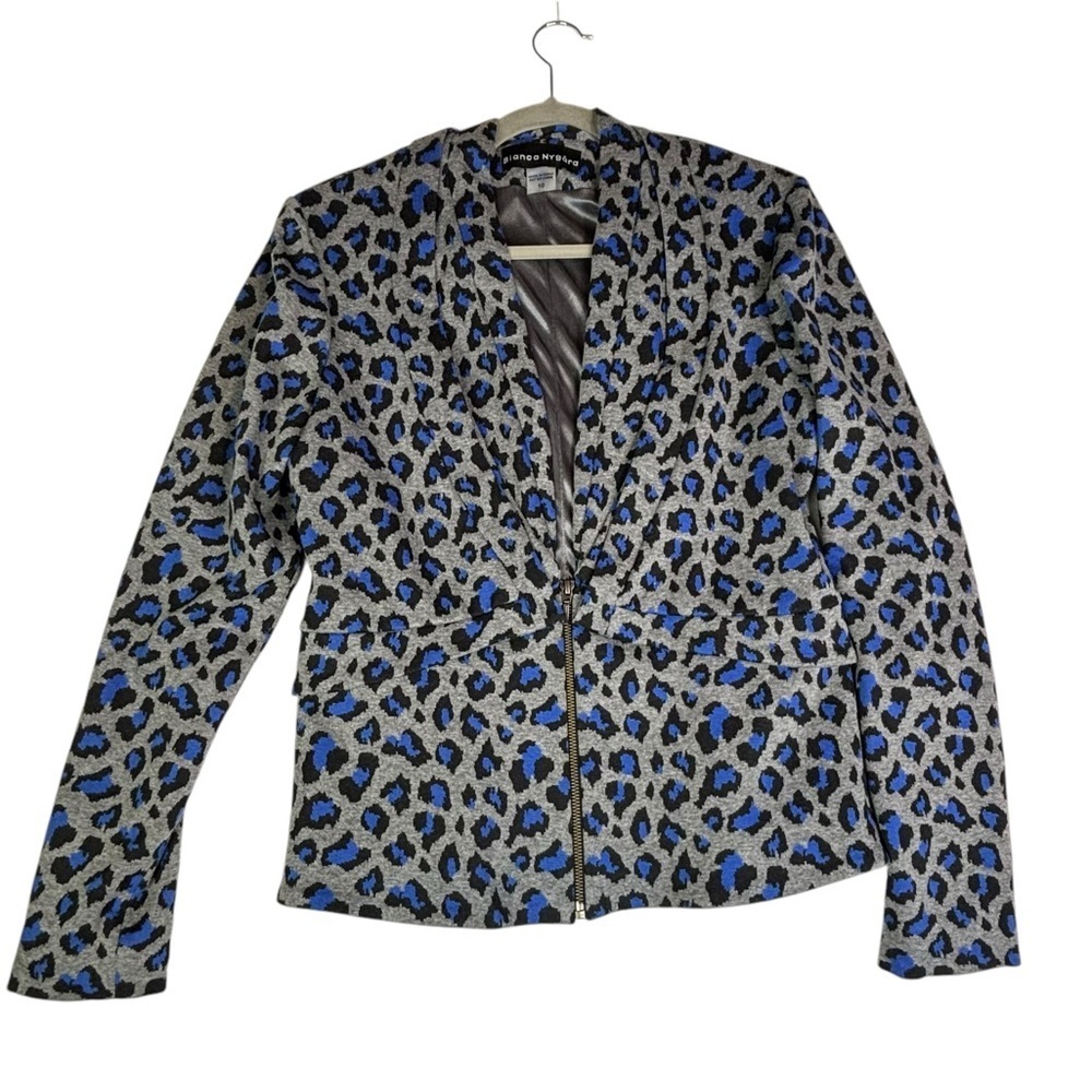 Bianca Nygard Blue Leopard print Blazer